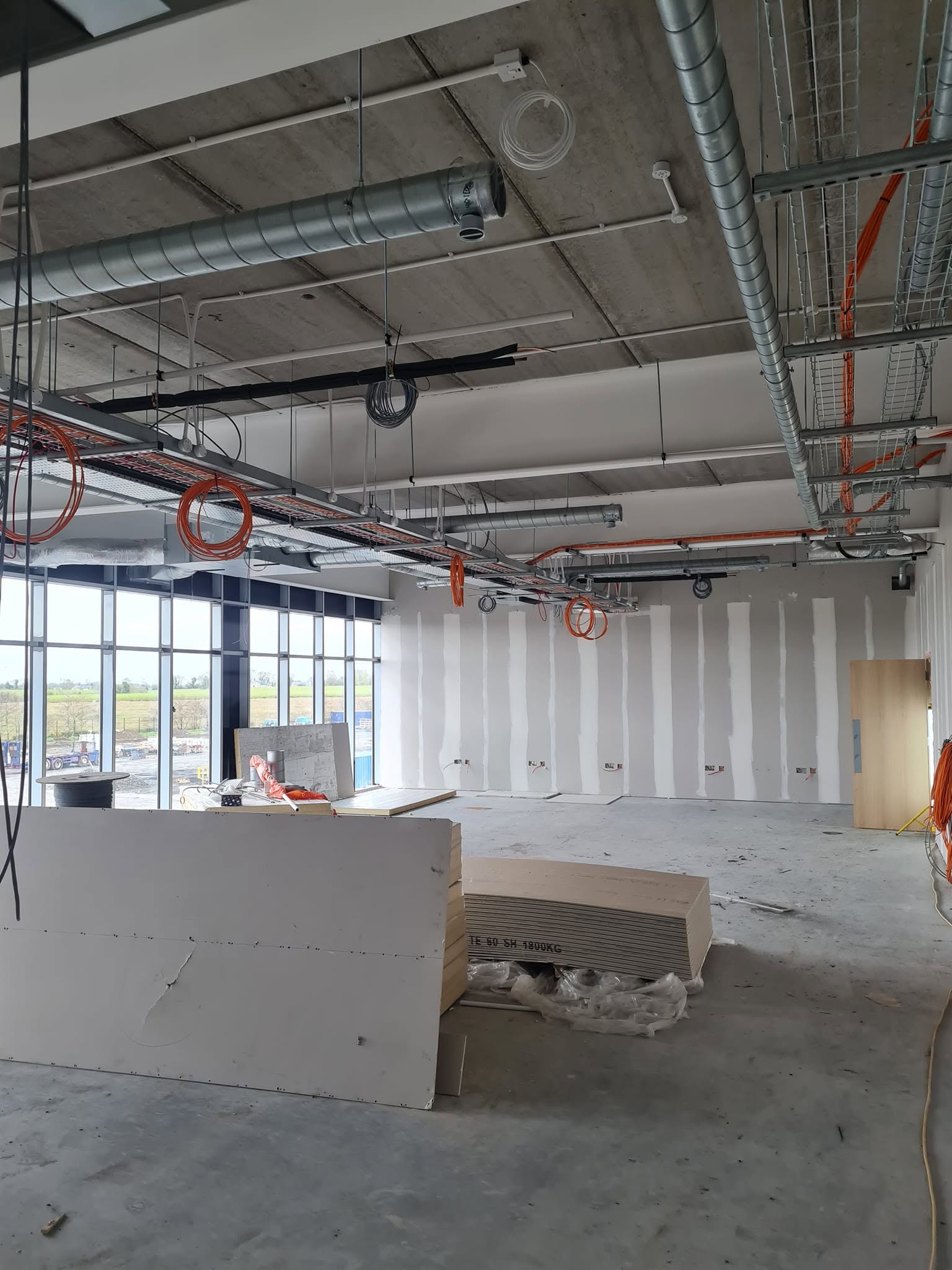 Retail property during interior construction