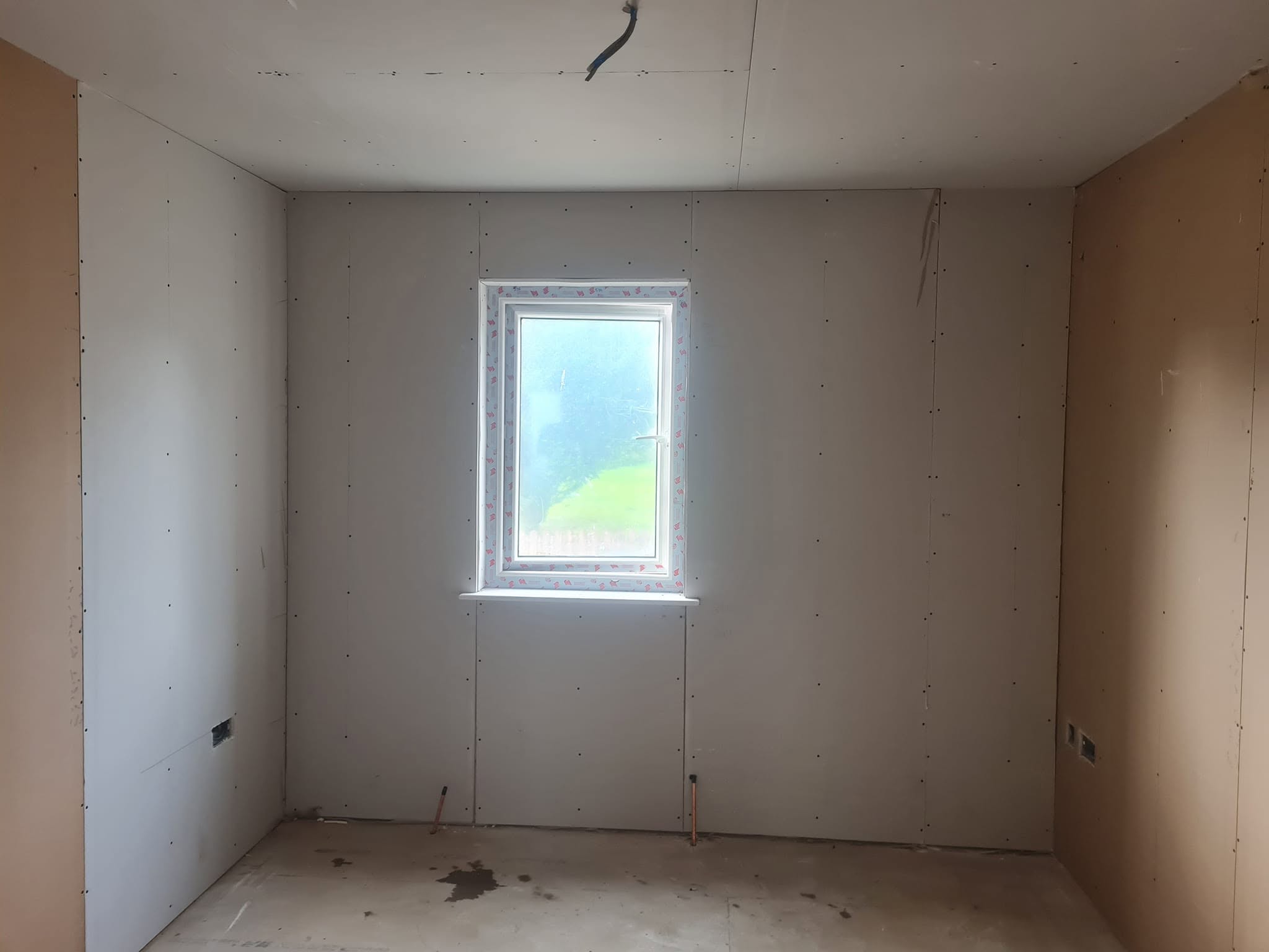 Professional plasterboarding project