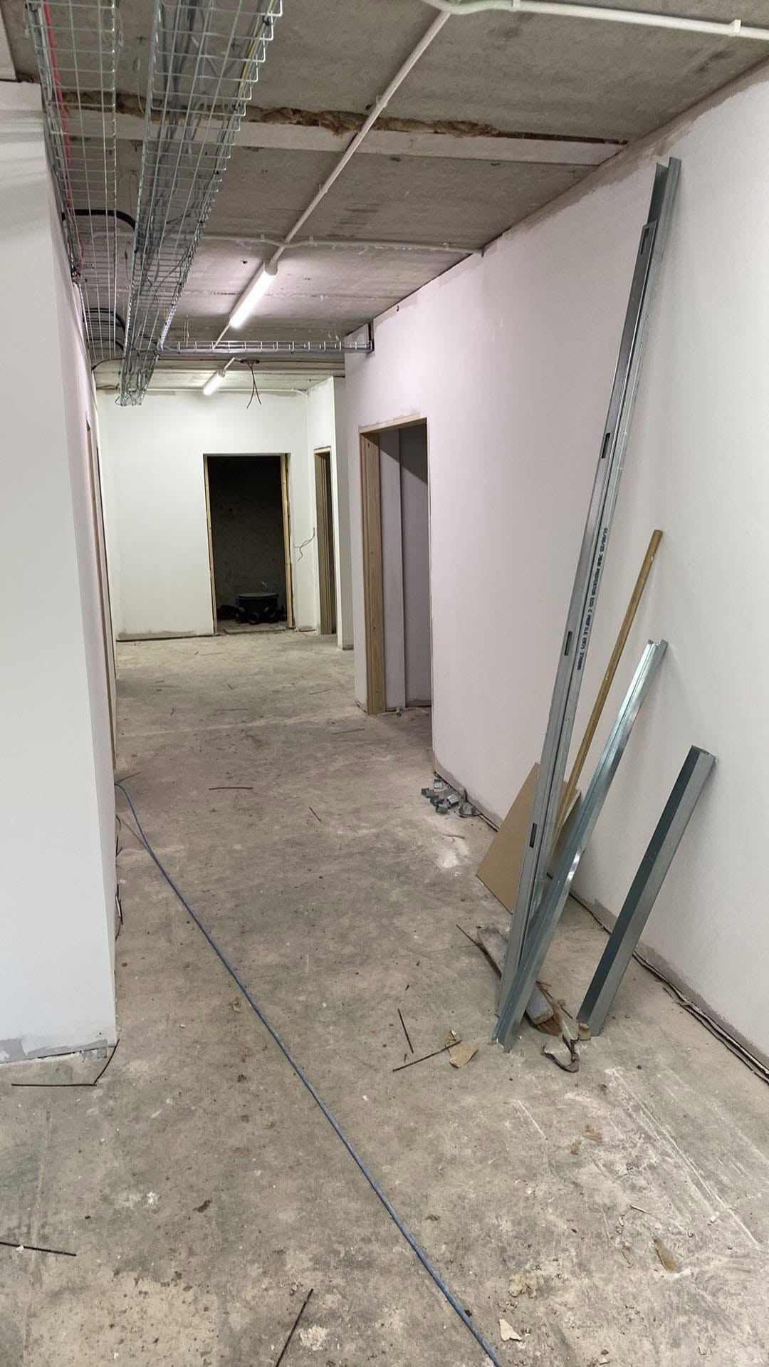 Office space created with internal wall partitions