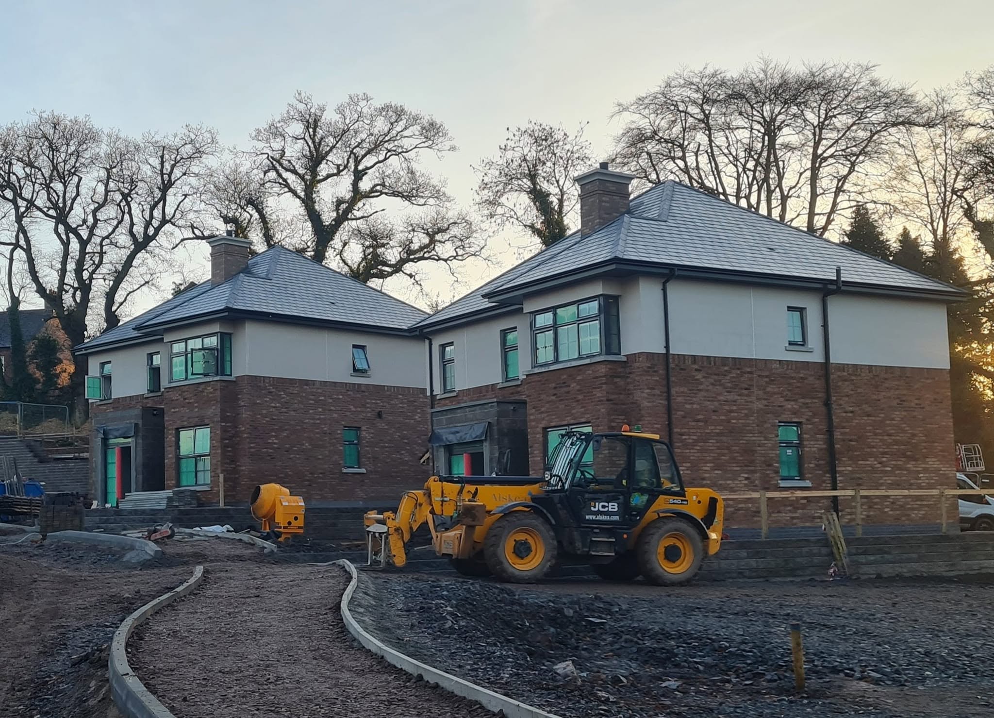 Residential property during construction work